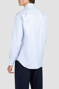 Chemise à carreaux et manches longues - Blanc à carreaux
