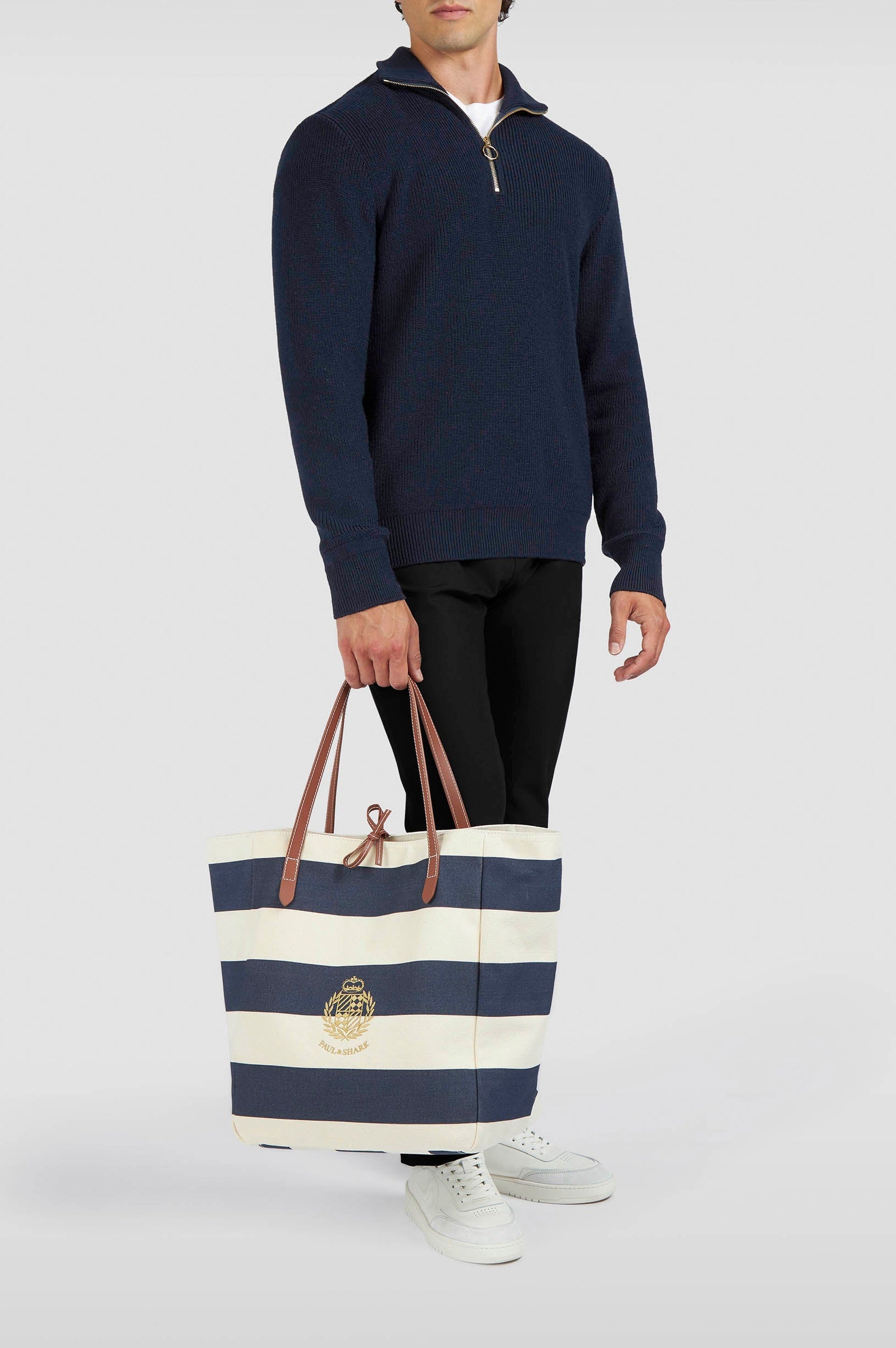 Slim-fit trousers without pleats - Dark blue