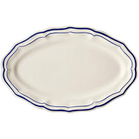 Plat ovale n°2 Filet - Cobalt