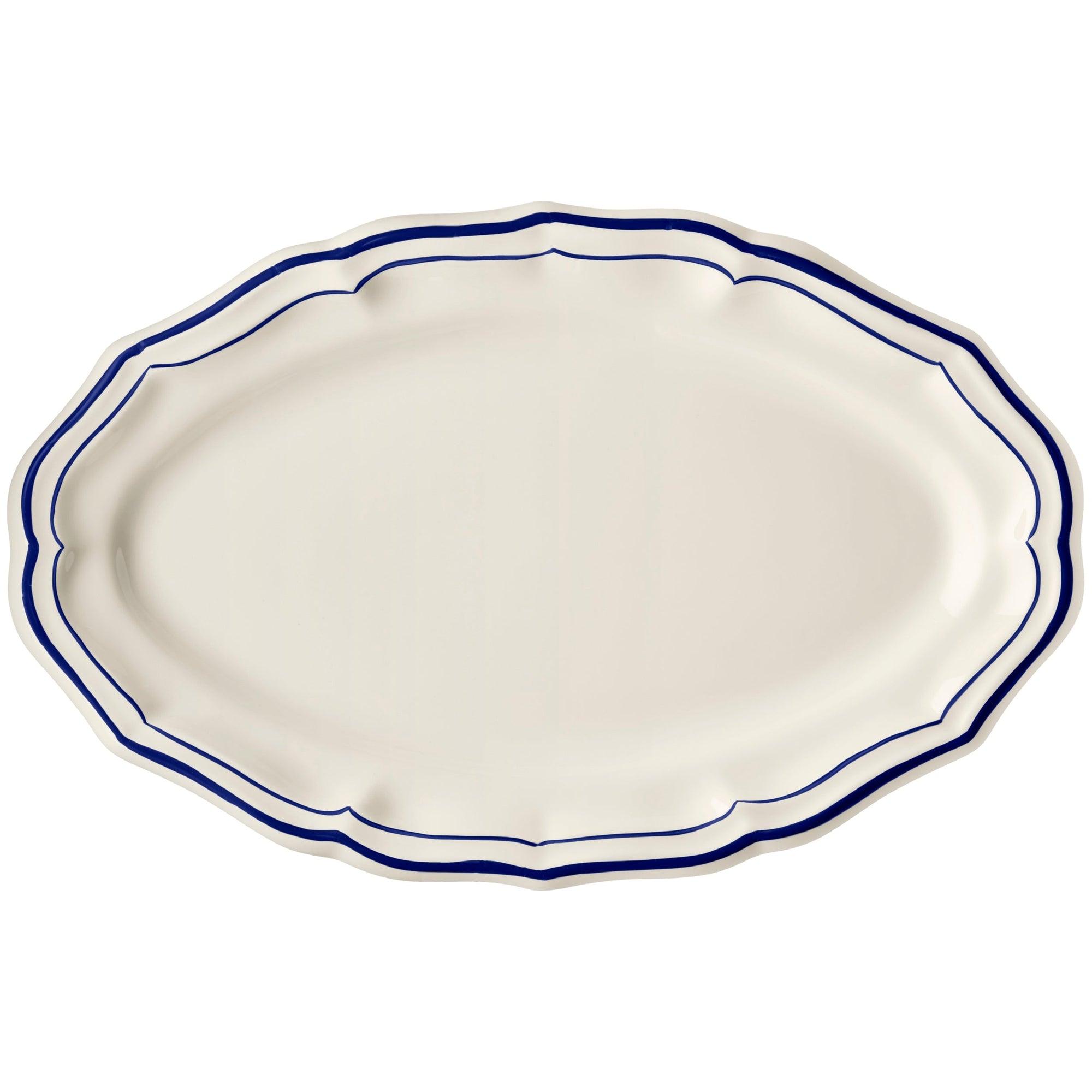 Plat ovale n°2 Filet - Cobalt