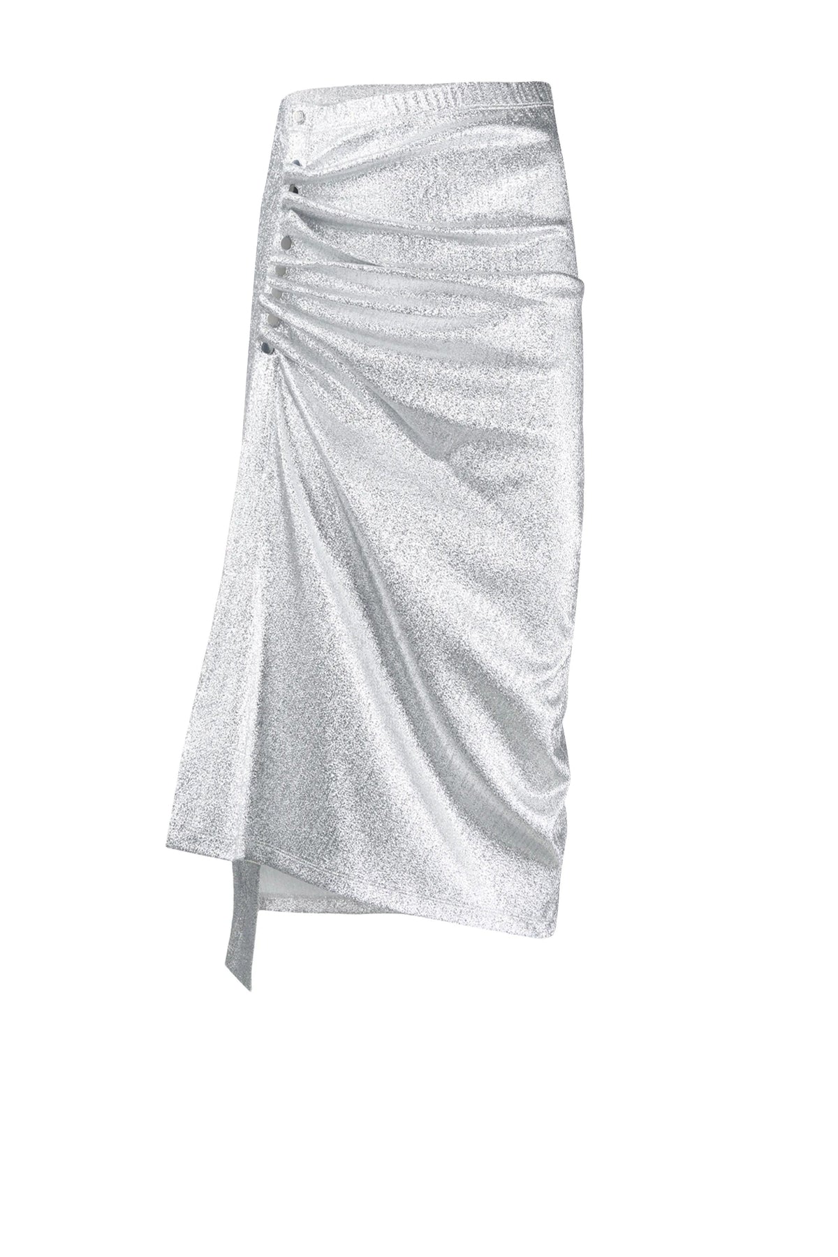 Jupe fendue mi-longue scintillante - Silver