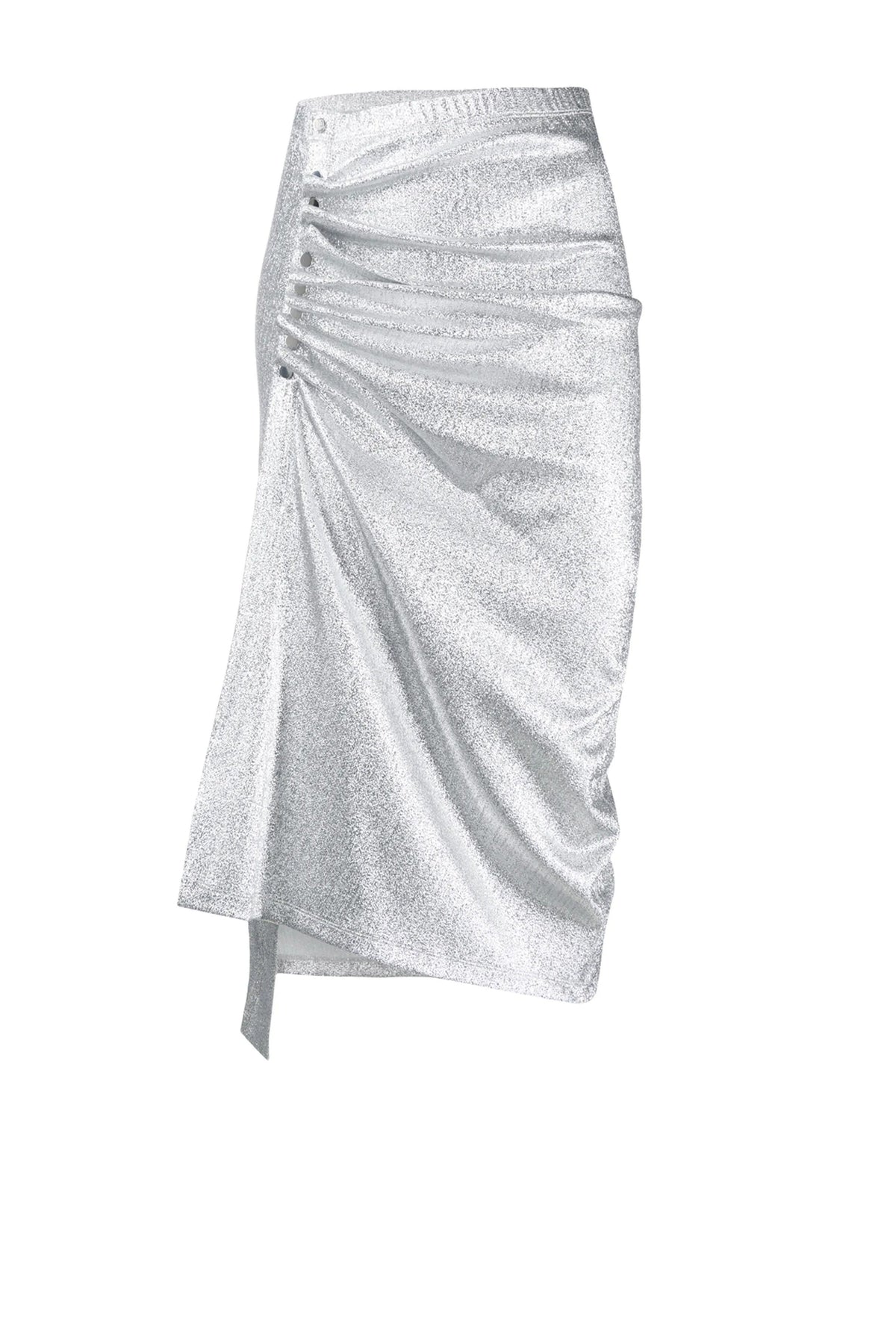 Jupe fendue mi-longue scintillante - Silver