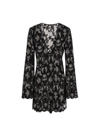 Robe en dentelle à détail 4G - Black