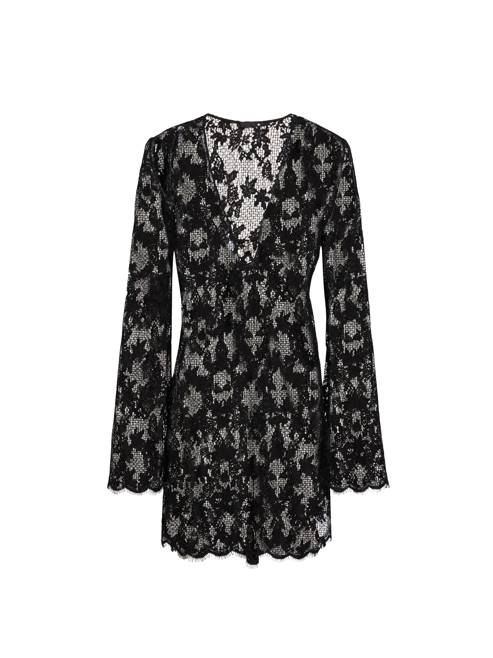 Robe en dentelle à détail 4G - Black