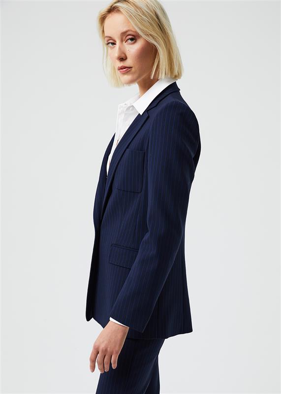 Veste longue double toile - Marine