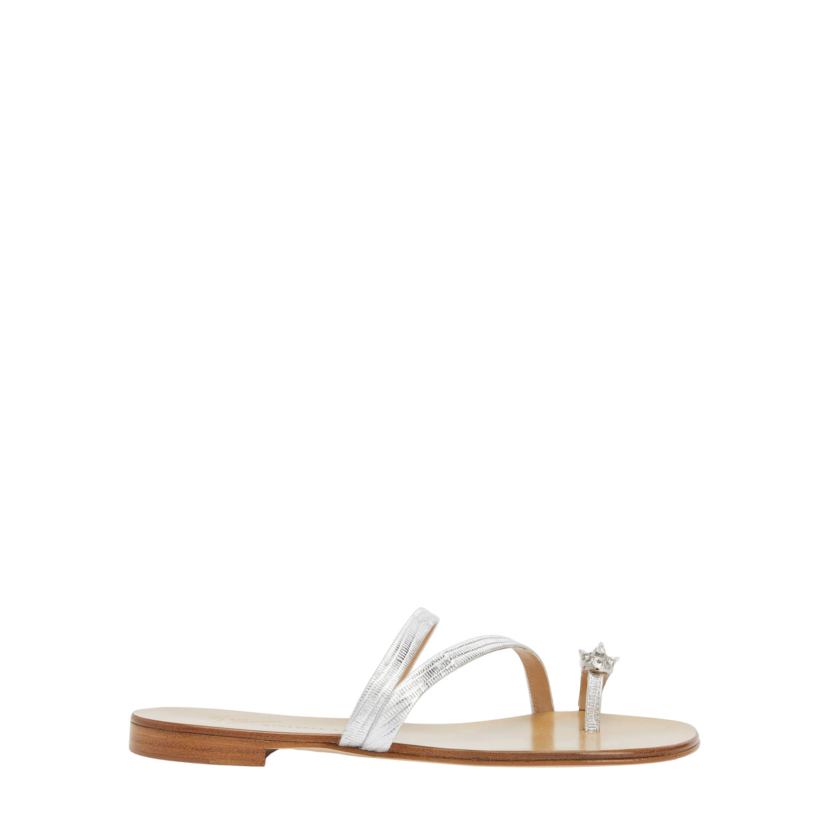 Sandales Febe Studs en cuir - Argenté