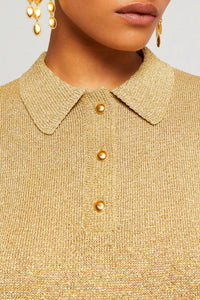 Polo Marty à manches mi-longues - Gold