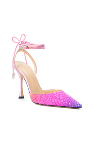 Galactic 100 strappy pumps with rhinestone embellishments - Galactic Pink