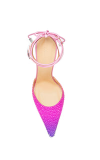 Galactic 100 strappy pumps with rhinestone embellishments - Galactic Pink