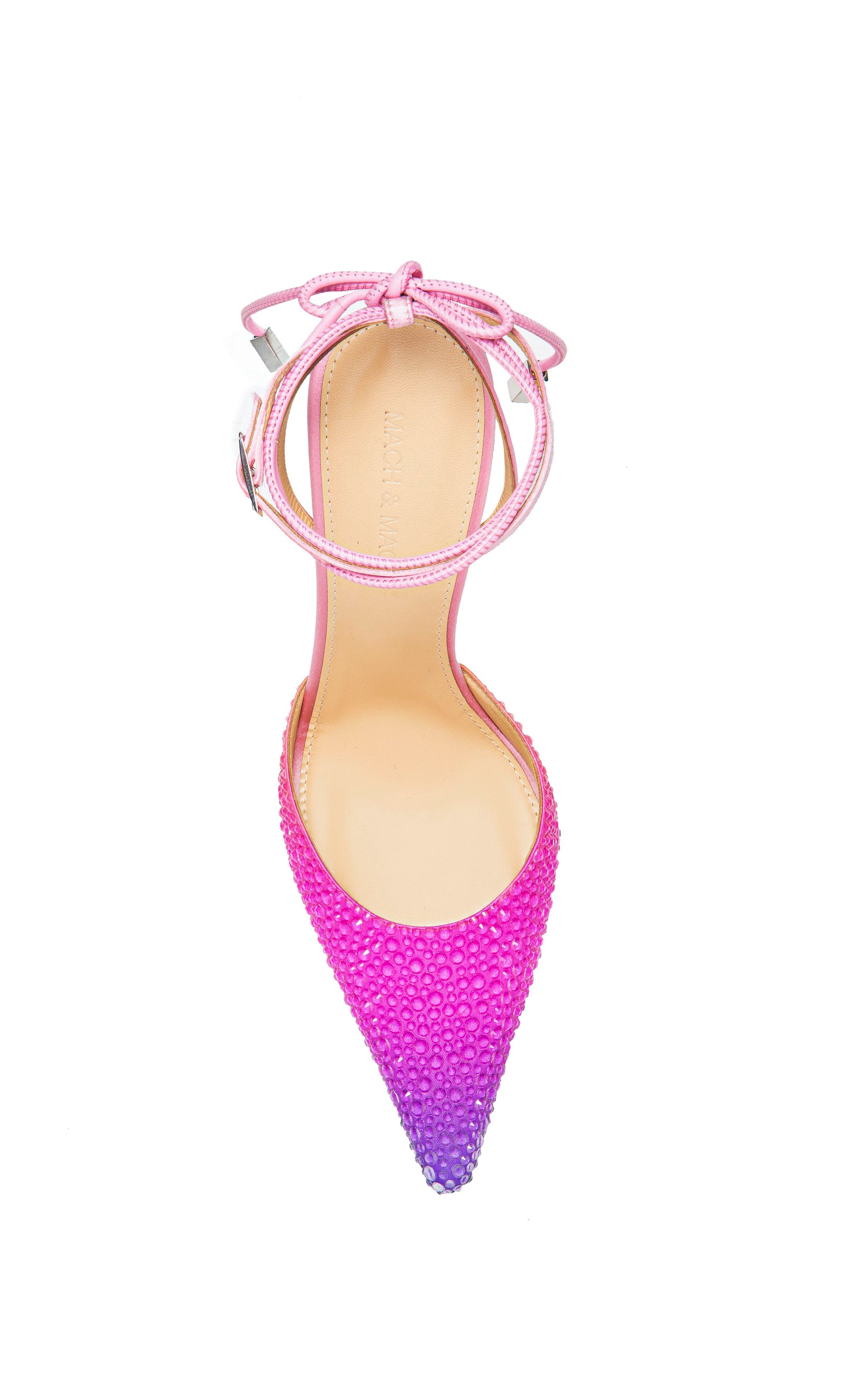 Galactic 100 strappy pumps with rhinestone embellishments - Galactic Pink