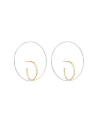 Boucles d'oreilles Saturn en vermeil & argent - Or & argent