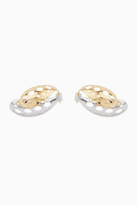 Mono boucle d'oreilles Petal exclusive en vermeil - Or & argent