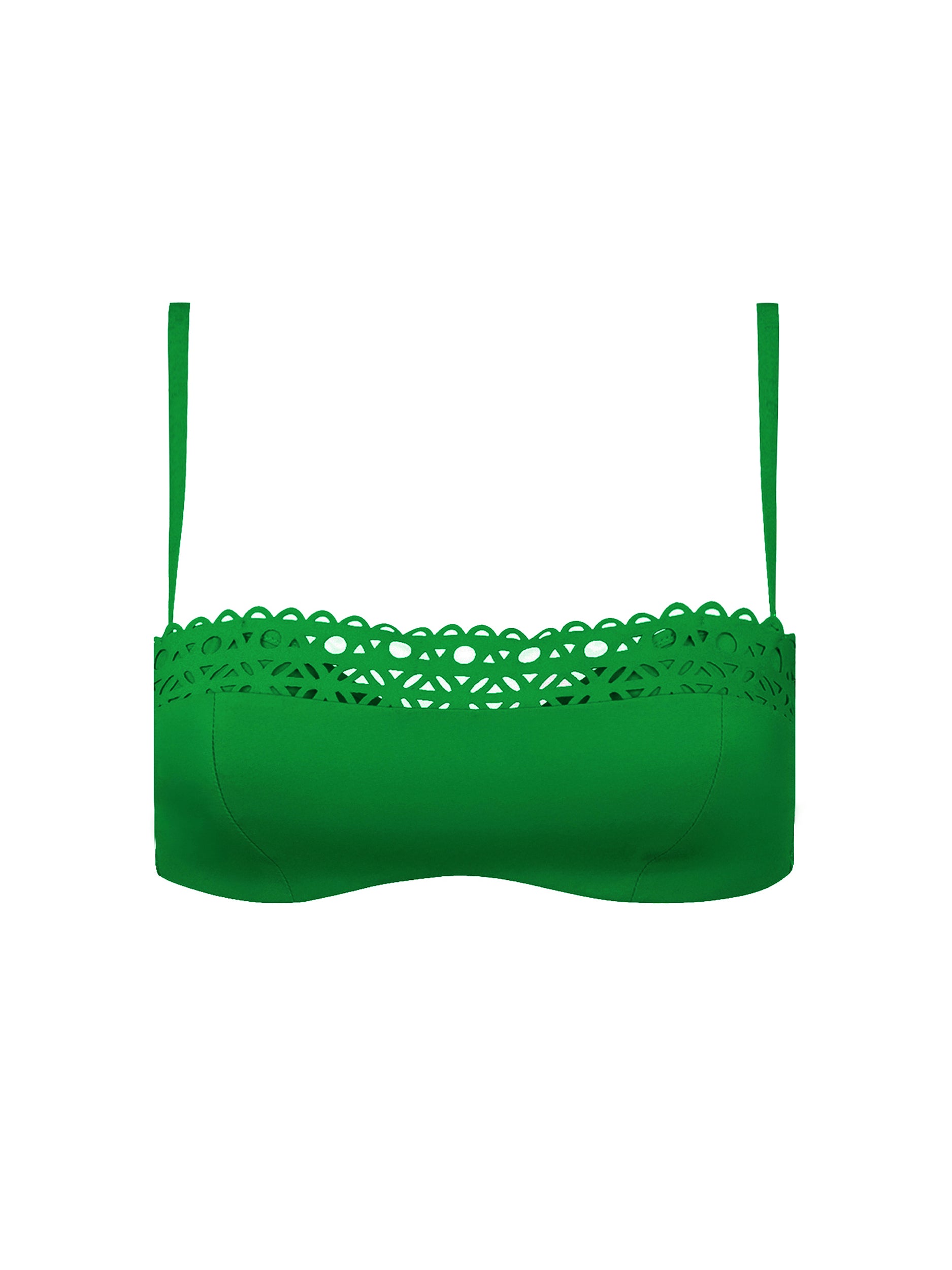 Haut de bikini bandeau Ajourage Couture - Ajourage Vert