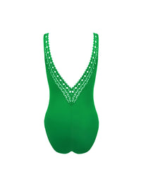 Maillot une pièce Ajourage Couture - Ajourage Vert
