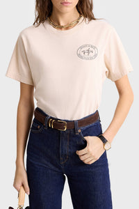 T-shirt Riding Club à impression - Cream