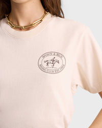 T-shirt Riding Club à impression - Cream