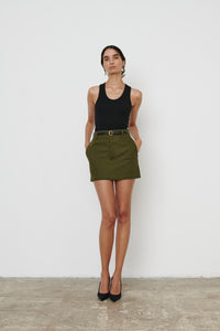 Drill Mini Skirt - Military