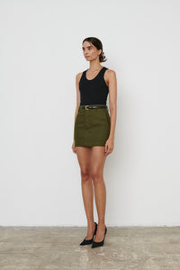 Drill Mini Skirt - Military