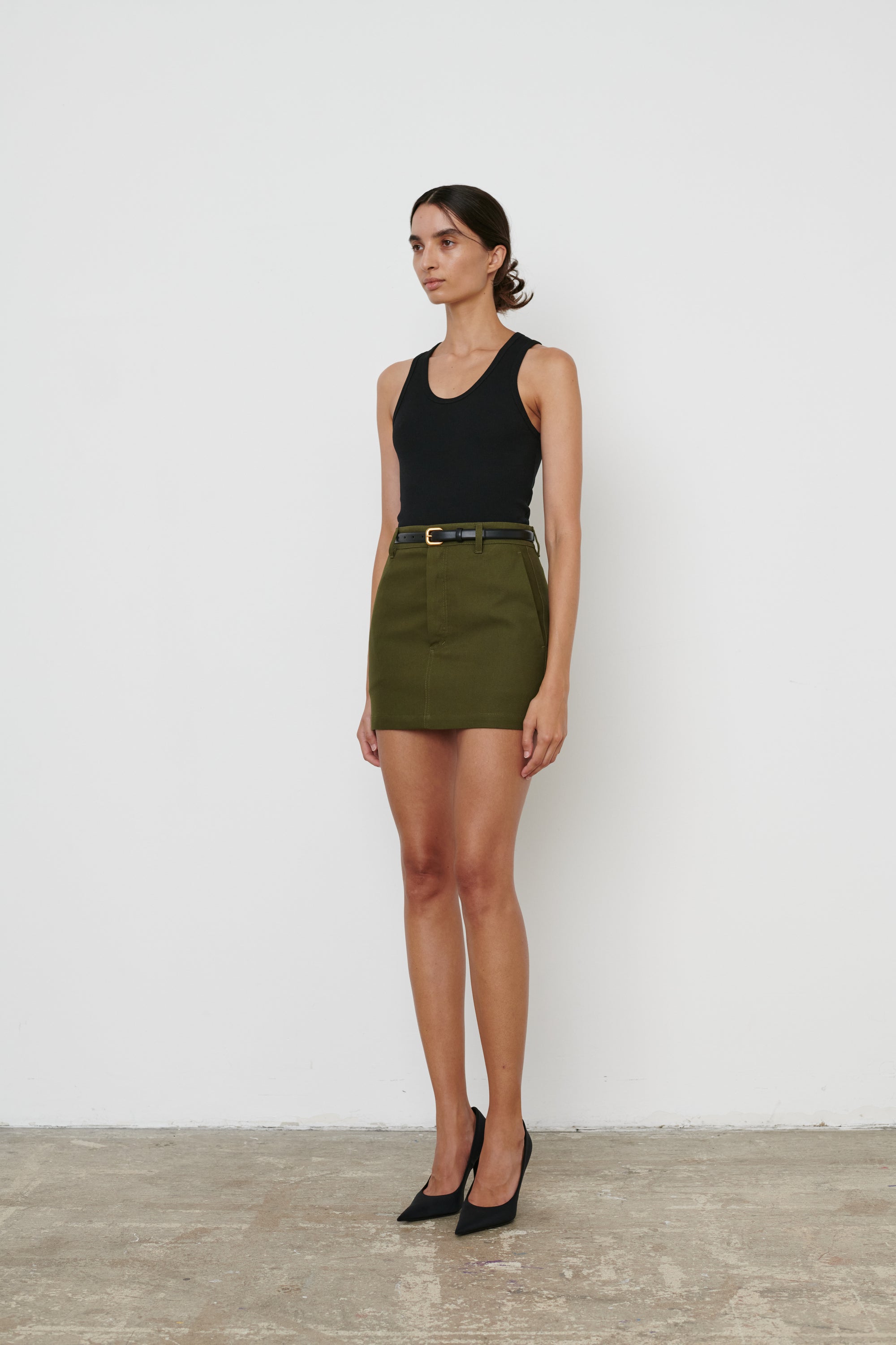 Drill Mini Skirt - Military