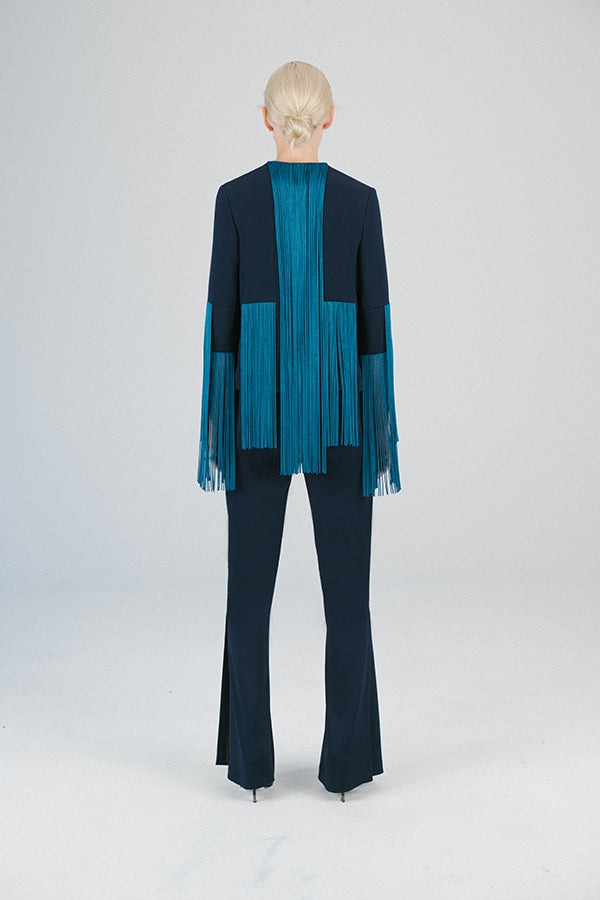 Vesper Fringe Jacket - Peacock