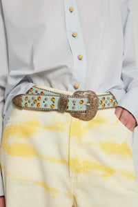 Ceinture Moona en cuir - Blue
