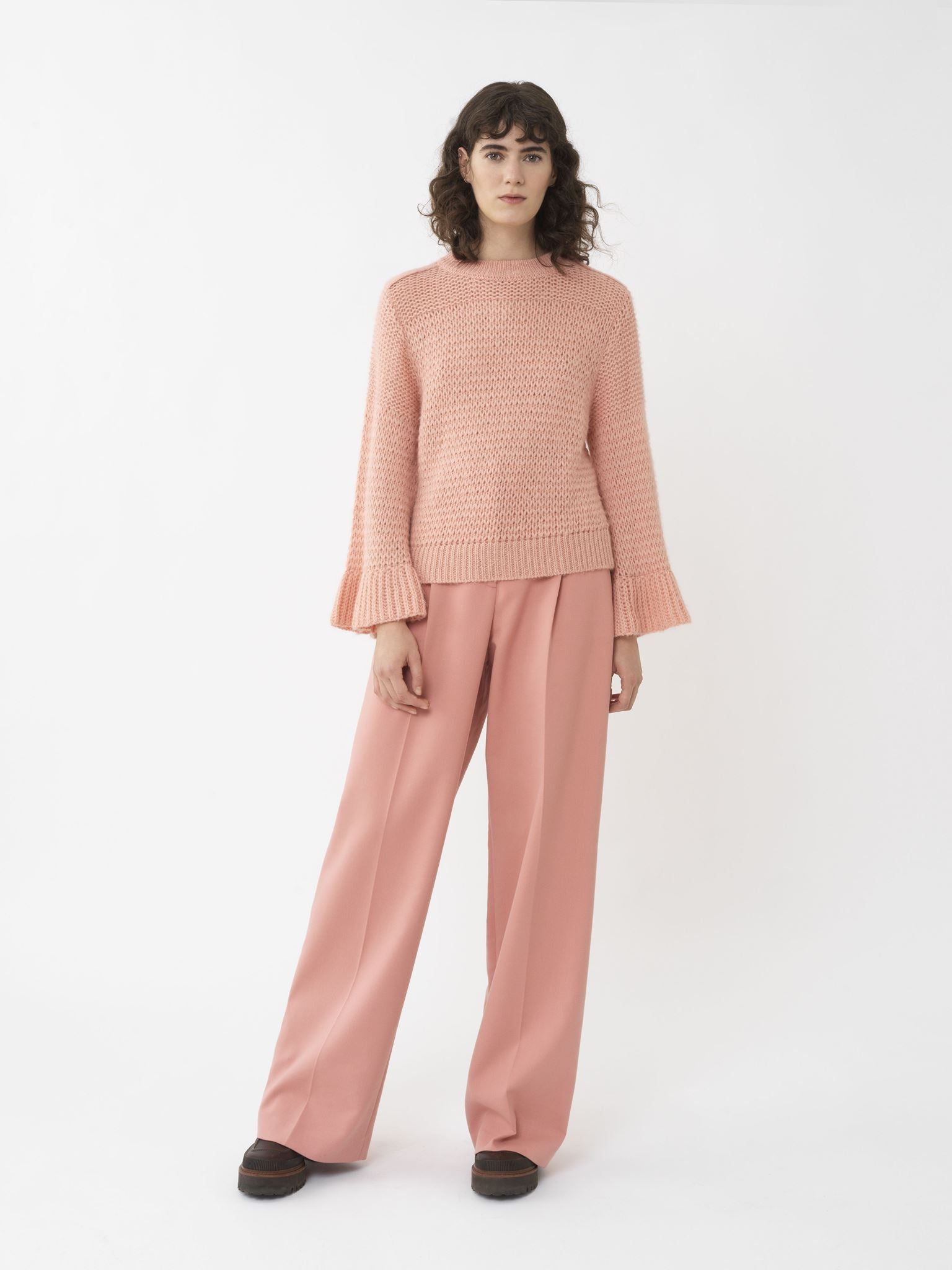 Pull court en laine - Muted Clay