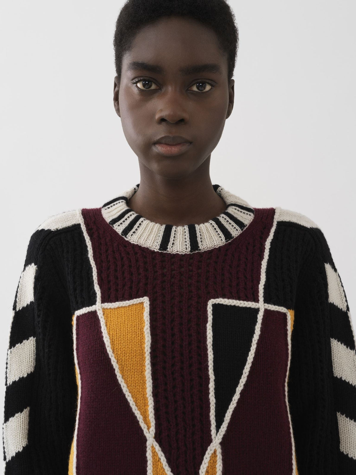 BASEPLUS_Multicolor Red PULLOVER - Multicolor Red