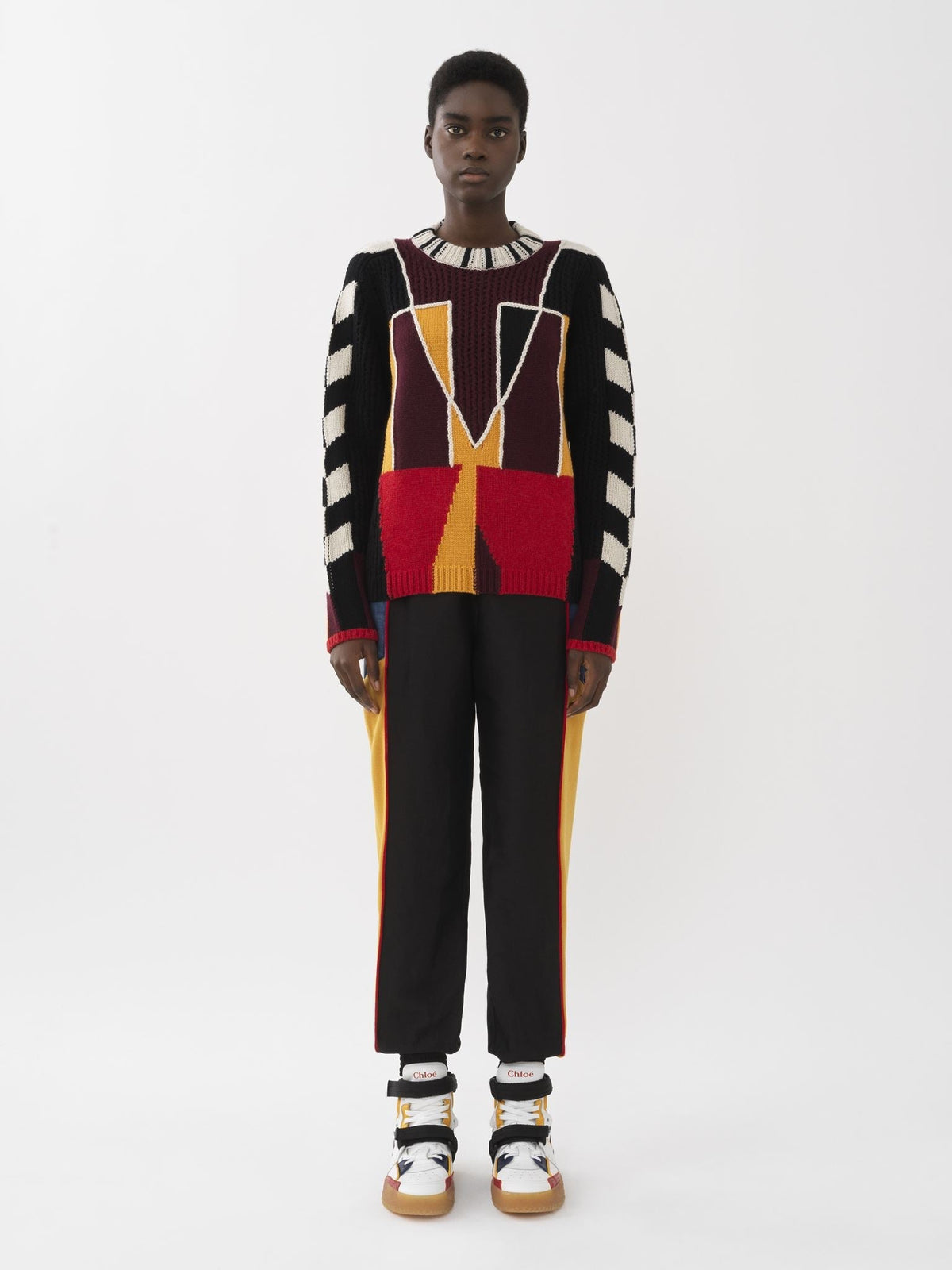 BASEPLUS_Multicolor Red PULLOVER - Multicolor Red