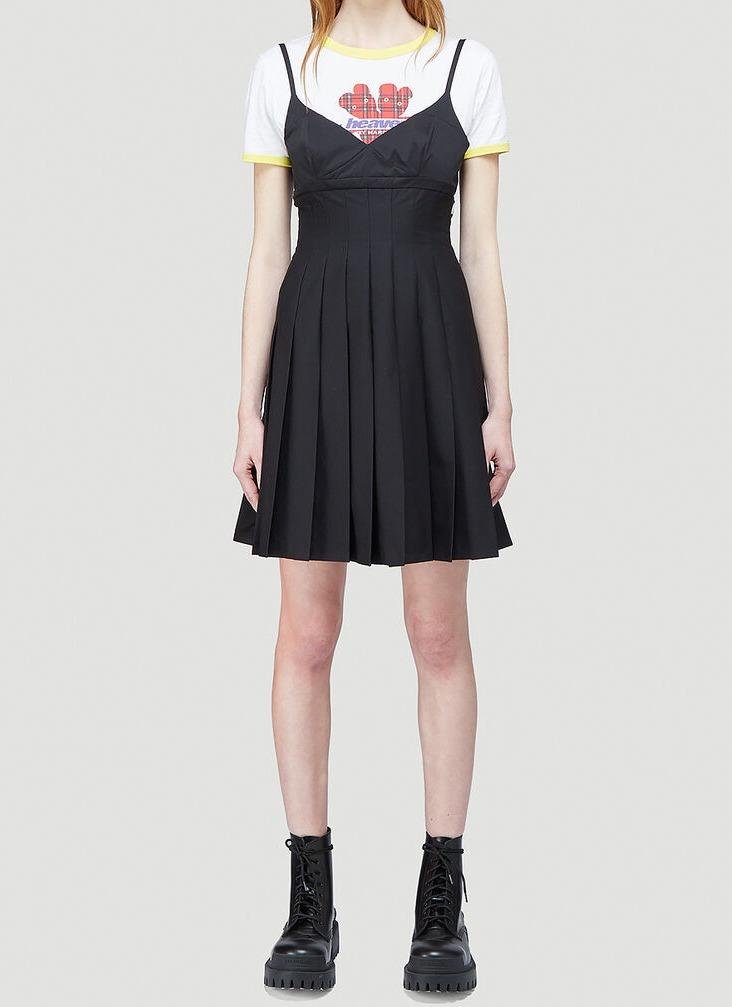 Robe courte plissée - Military Green