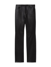 Pantalon droit en cuir - Black