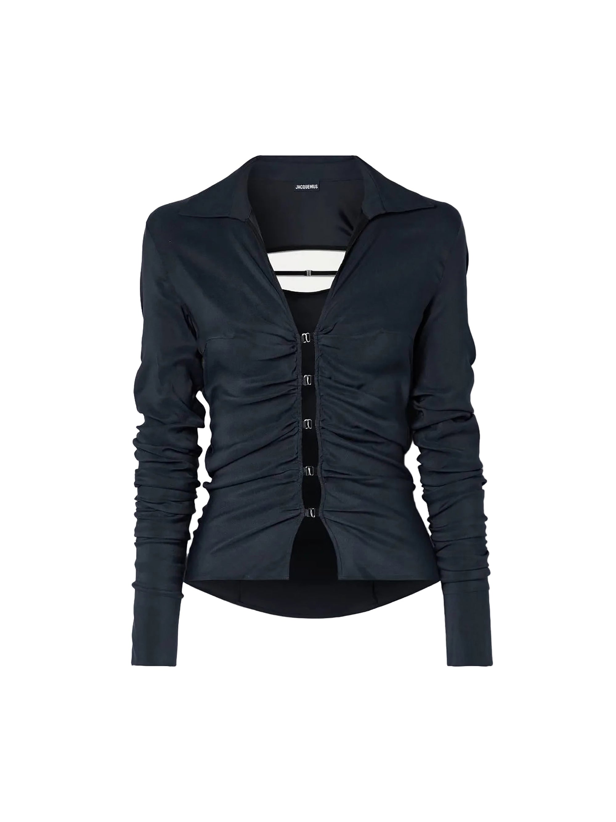 Chemise Soffio fendue en soie mélangée - Navy