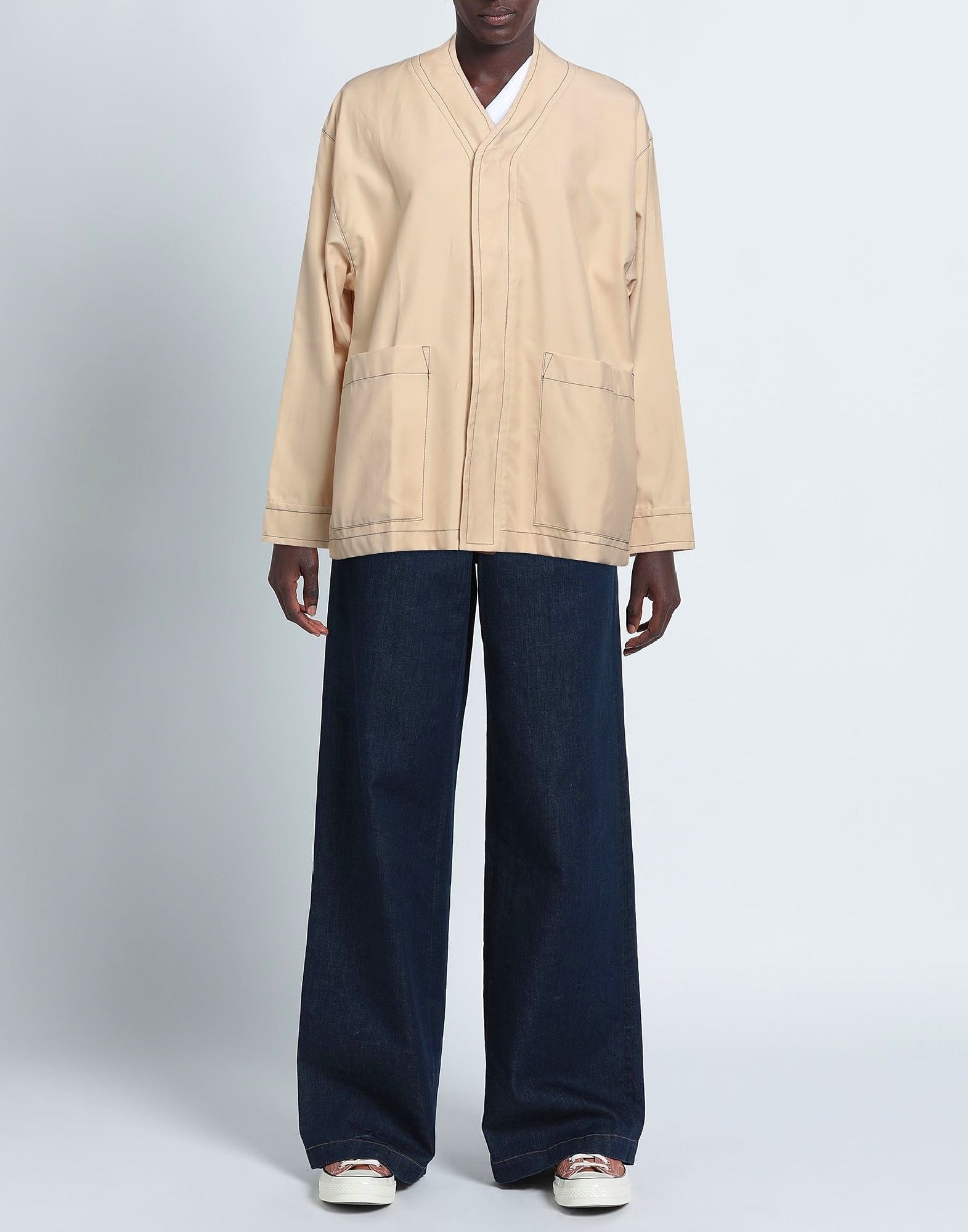 Jacket with contrasting seams - Beige