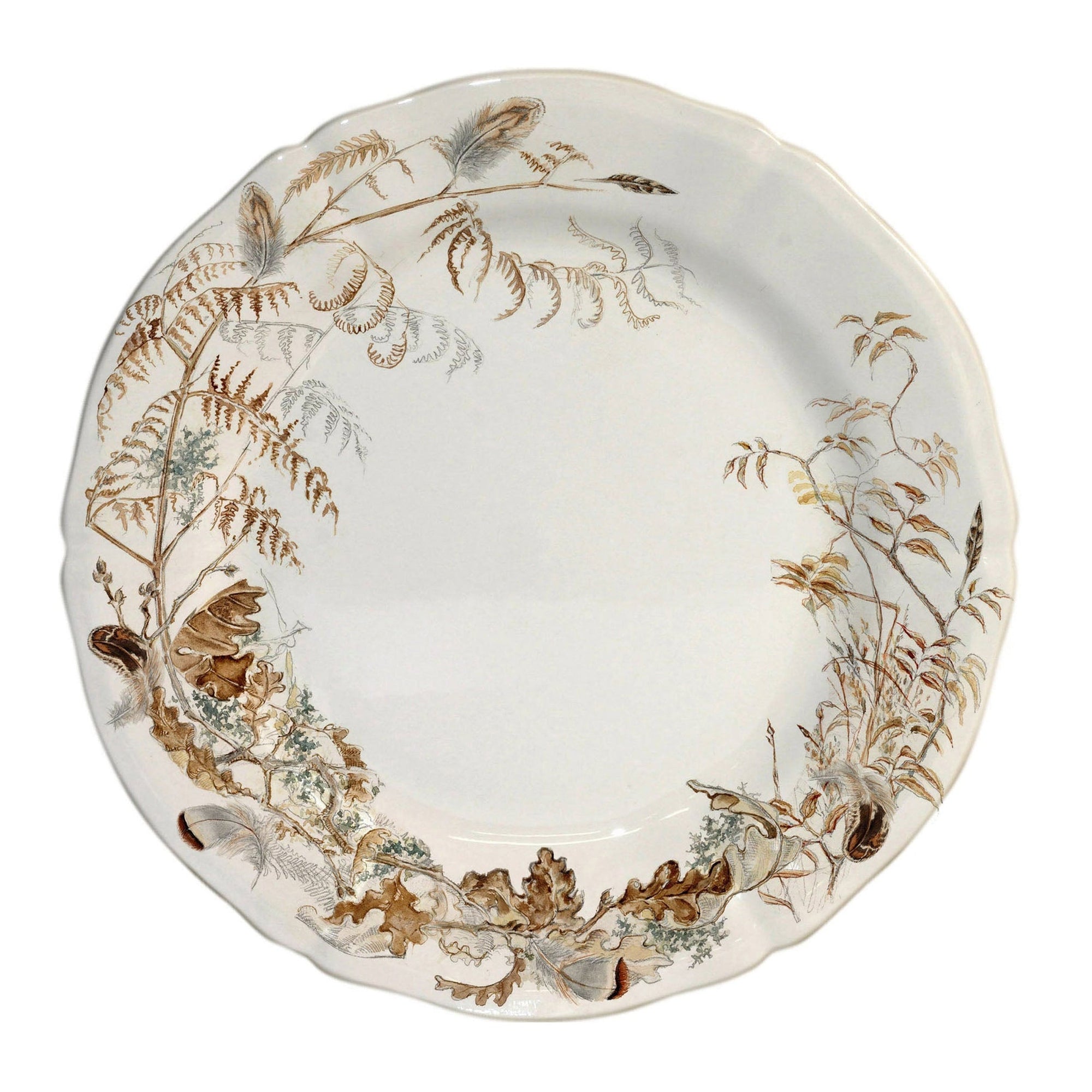 Set de 4 Assiettes plates extra Sologne - Marron