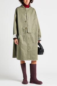 Parka longue réversible - Vert De Gris