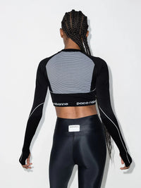 Crop top Bodyline à manches longues - Black & White