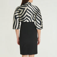 NOIR / IVOIRE VESTE COURTE
