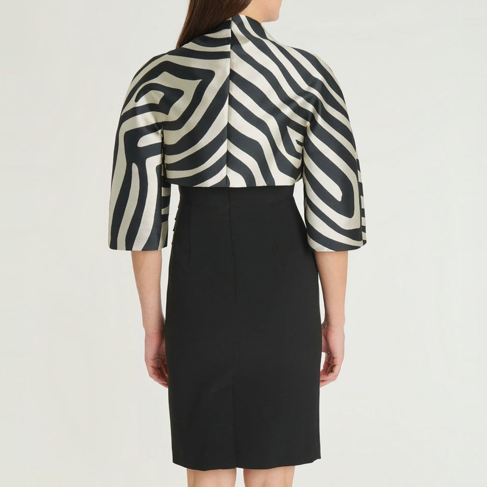NOIR / IVOIRE VESTE COURTE