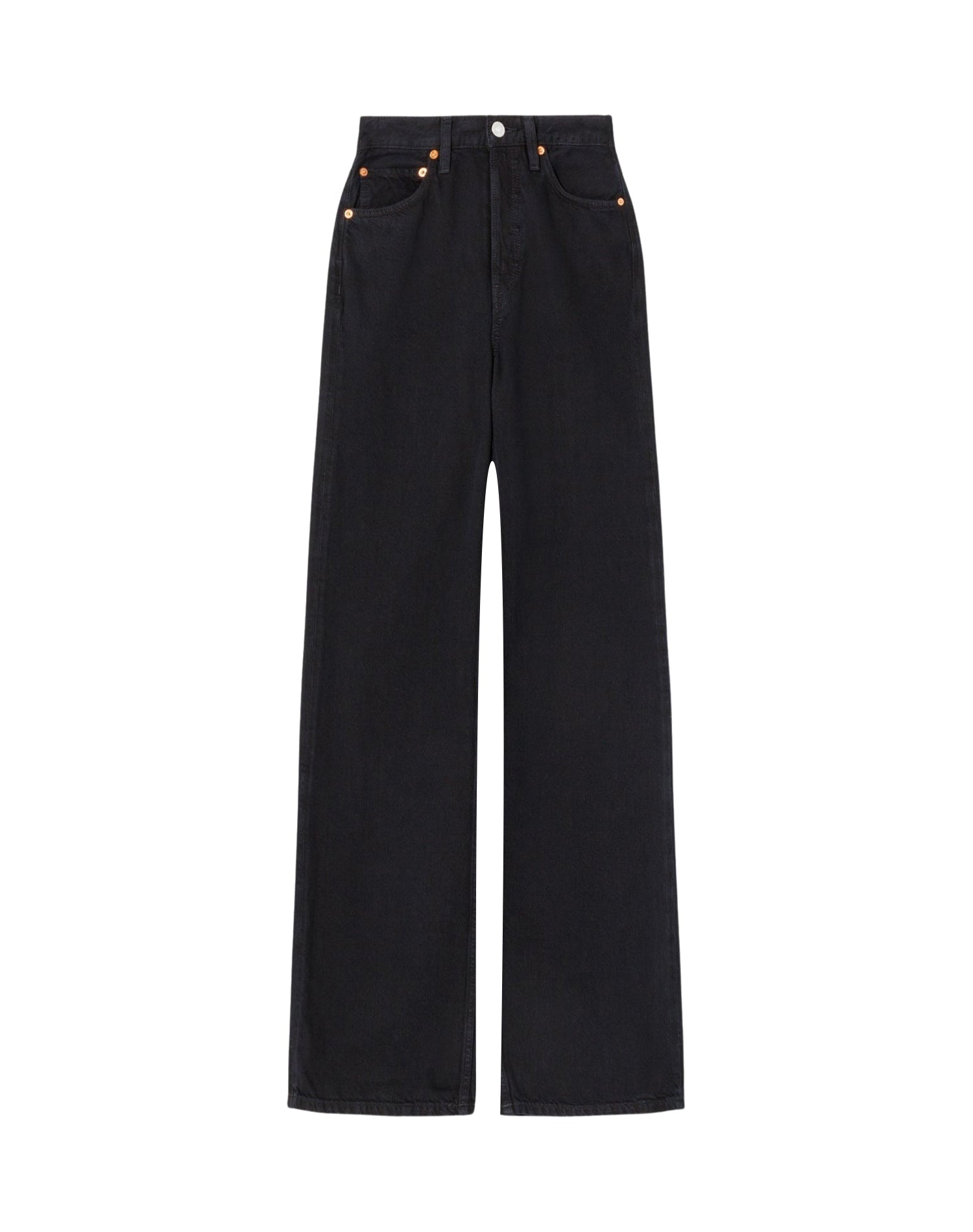 Jean large ultra taille haute 70's - Black Flow