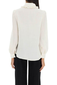 Chemise à col volant - Soft Ivory