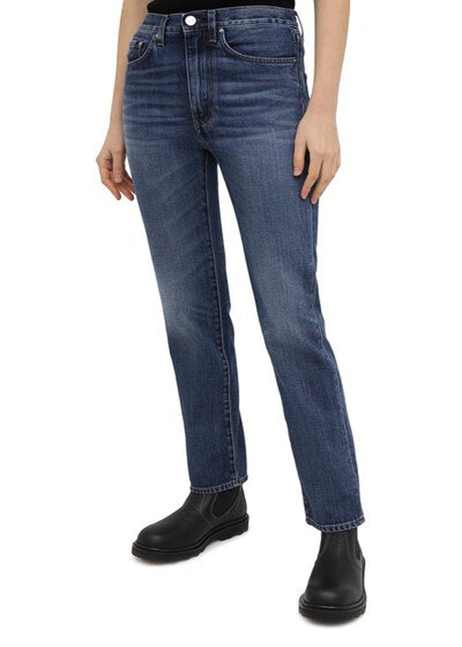 Pantalon coupe régulière en denim - Vintage Wash