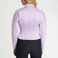Veste cintrée en satin - Lilas