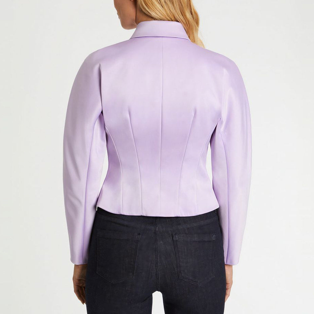Veste cintrée en satin - Lilas