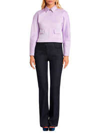 Veste cintrée en satin - Lilas