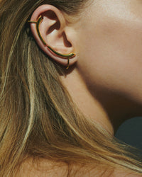 Boucles d'oreilles Helix en vermeil - Or & argent