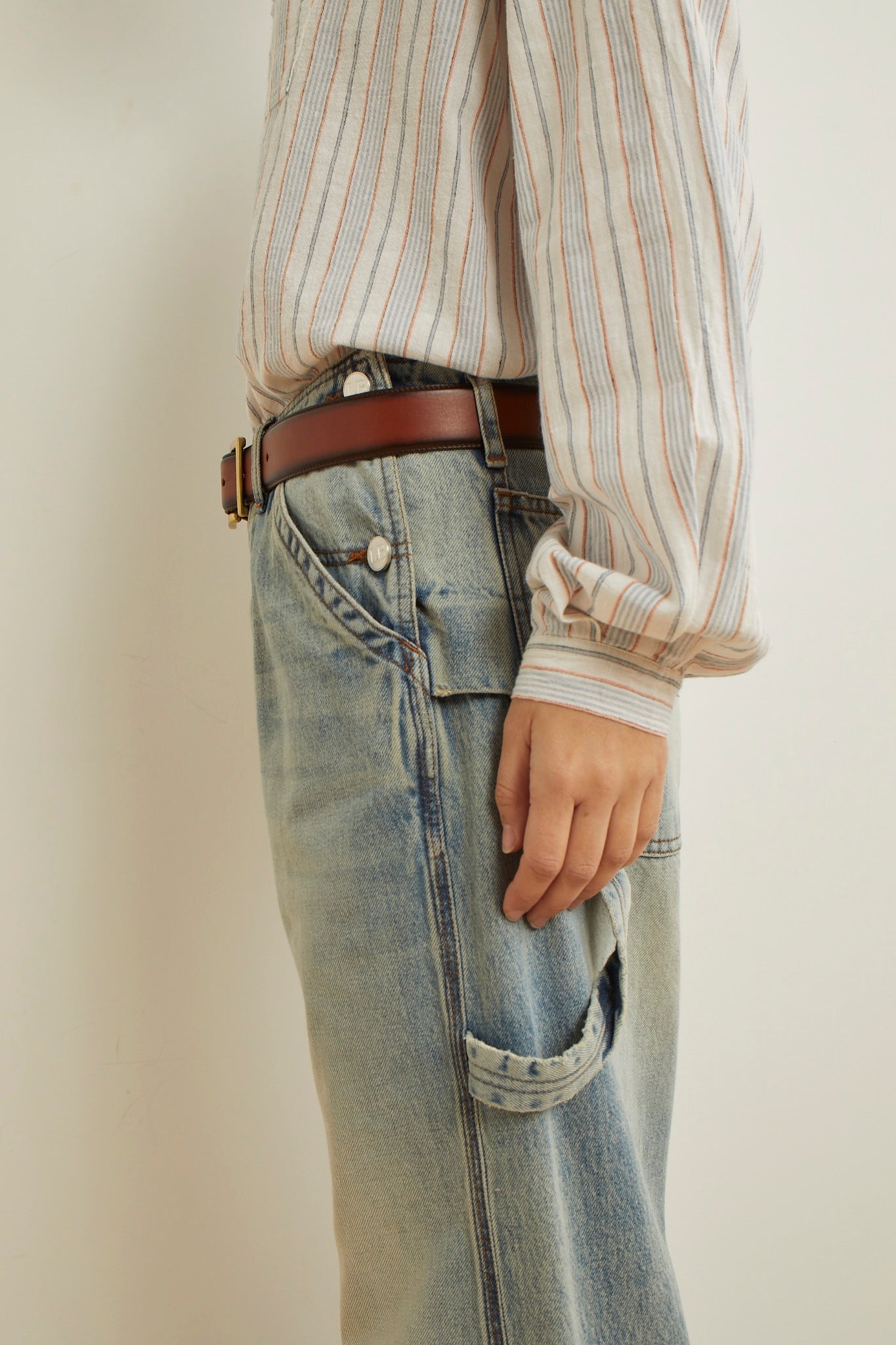 Jean Carpenter délavé coupe cargo - Blue
