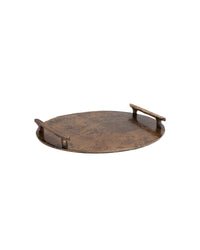 Plateau Makani ovale S en métal - Brown