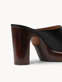 BASEPLUS_Black HEEL MULES - Black