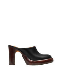BASEPLUS_Black HEEL MULES - Black