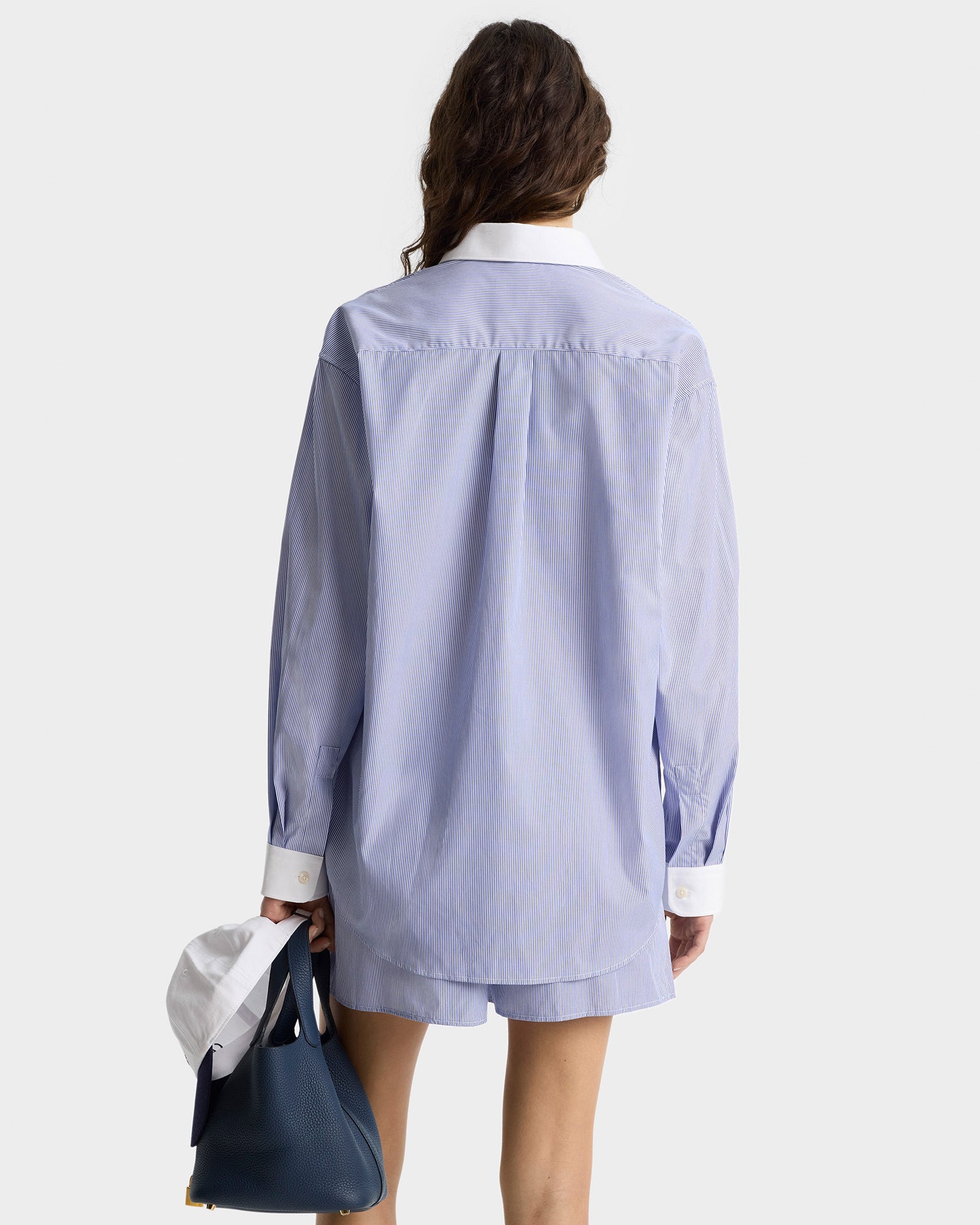 Chemise SRC oversize à rayures - Blue Striped