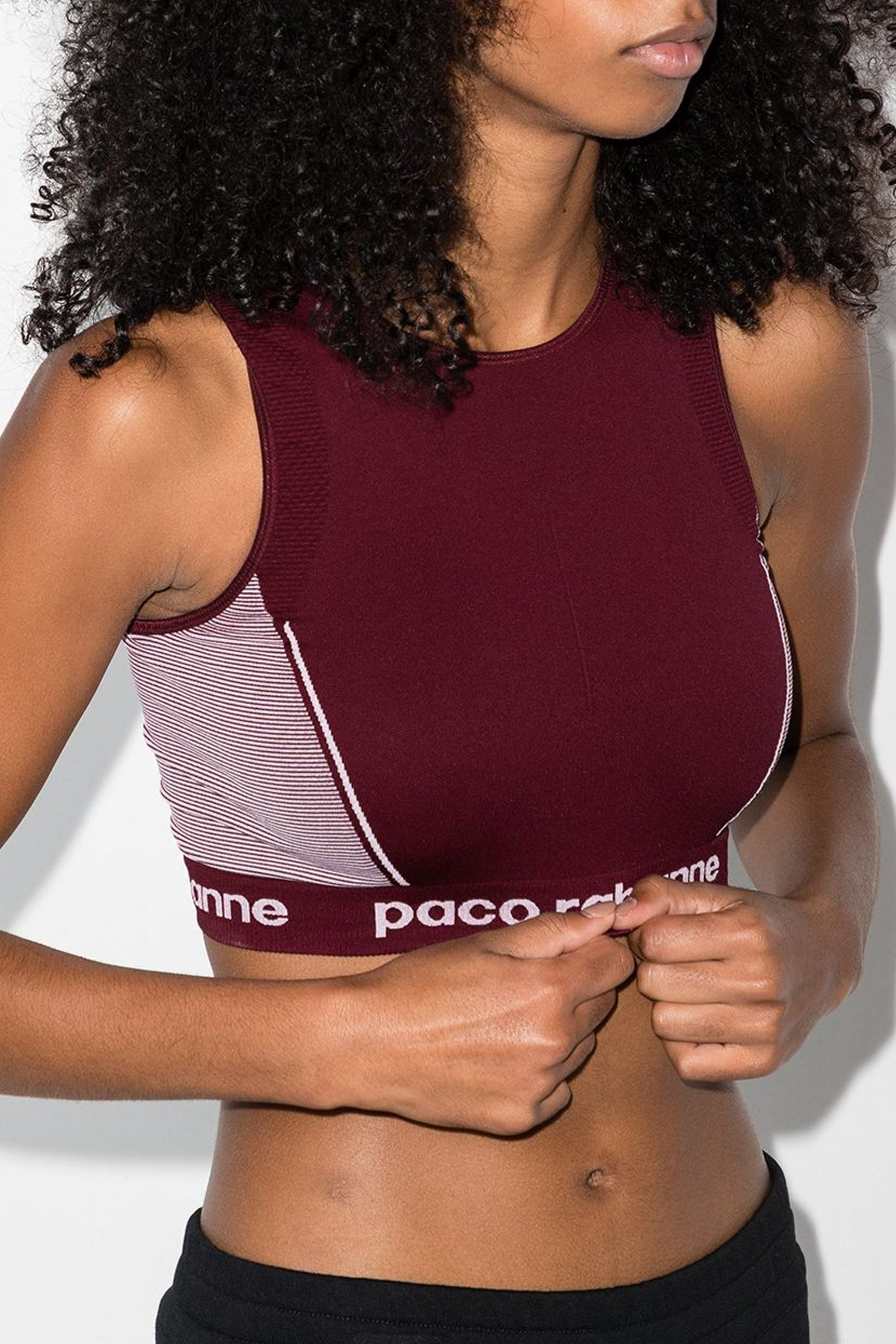 Brassière à encolure américaine - Bordeaux & Rose